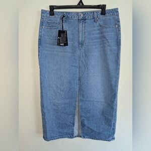 NWT Paige Angela Midi Denim Skirt Women's Size 33